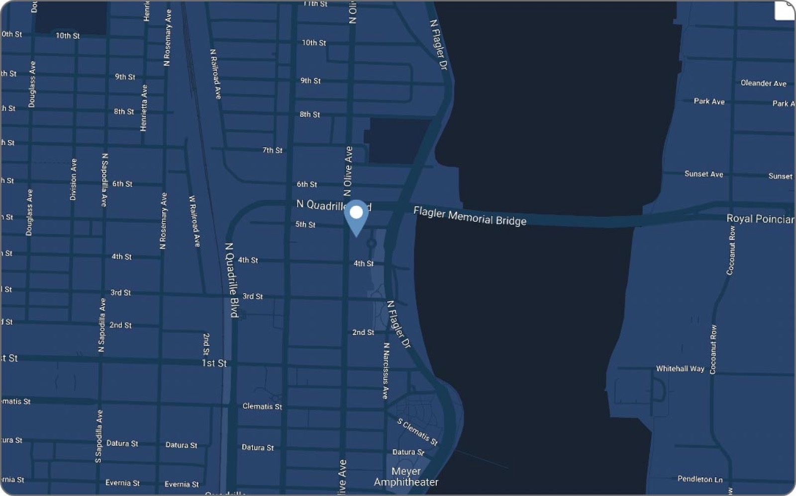 Map of 515 N. Flagler Drive, Suite 510, West Palm Beach, FL 33401